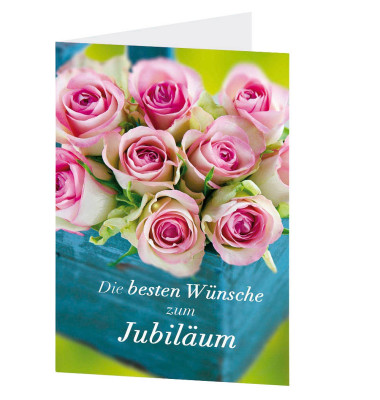 Glückwunschkarten Rosenstrauß LU1536 11,5cm x 17,5cm (BxH) 260g Motiv Chromopapier FSC