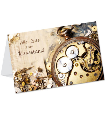 Glückwunschkarten Uhr LU35 17,5cm x 11,5cm (BxH) 260g Motiv Chromopapier FSC Glückwunschkarten Uhr LU35 17,5cm x 11,5cm (BxH) 260g Motiv Chromopapier FSC