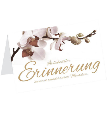 Trauerkarten Erinnerung LU1914 17,5cm x 11,5cm (BxH) 260g Motiv Chromopapier FSC