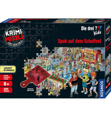 KRIMI-PUZZLE Die drei ??? Kids - Spuk auf dem Schulfest Puzzle 200 Teile KRIMI-PUZZLE Die drei ??? Kids - Spuk auf dem Schulfest Puzzle 200 Teile