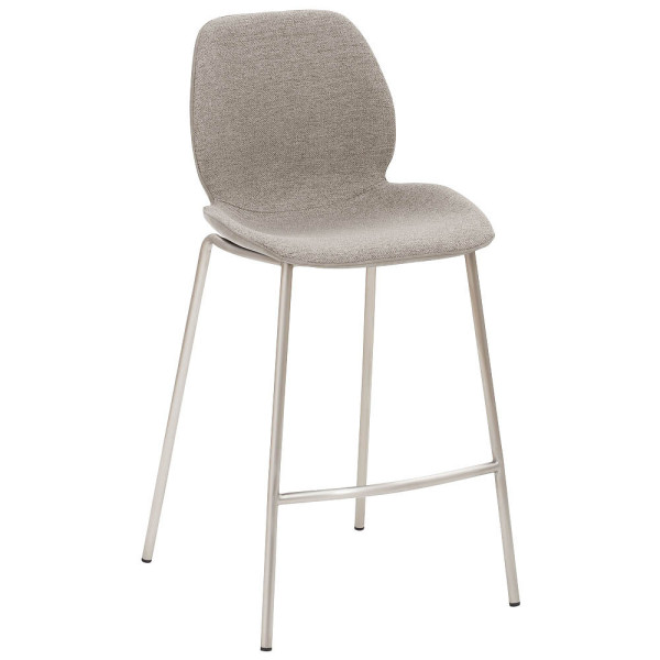 4032376015841 - Mayer Sitzmöbel Tresenhocker mySOLO Muschelgrau-meliert Edelstahl gebürstet Stoff 4 Metallfüße 4032376015841 - Mayer Sitzmöbel Tresenhocker mySOLO Muschelgrau-meliert Edelstahl gebürstet Stoff 4 Metallfüße