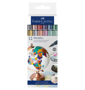 Permanentmarker Metallics, 160713, Pack, 12-farbig sortiert, 1,5mm Rundspitze