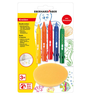 Badkreide-Set Mini Kids Badkreide, 524105, farbig sortiert, rund, Packung