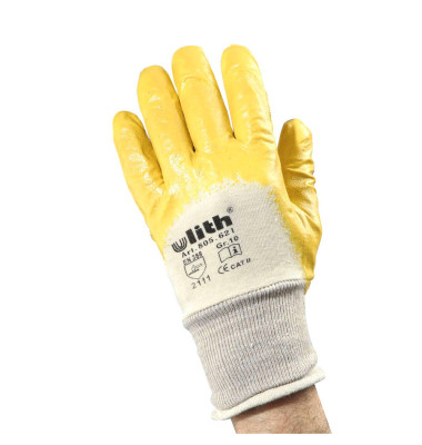 Arbeitshandschuhe, Nitril, gelb, Größe 10 / XL