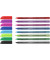 Kugelschreiber Vizz M 102298, blau / schwarz / rot / gr&uuml;n / hellblau / pink / violett / hellgr&uuml;n, 0,7mm, Einweg