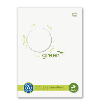 Heftumschl&auml;ge Green 794004500 wei&szlig; 15,2x21,2cm