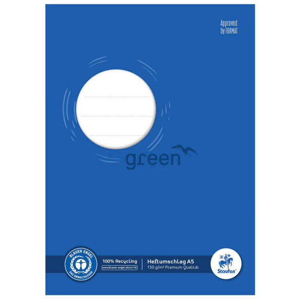 Staufen Heftumschläge Green 794004501 blau 15,2x21,2cm 4006050077852 Staufen 10 Stück