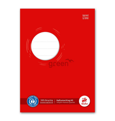 Heftumschl&auml;ge Green 794004515 rot 15,2x21,2cm