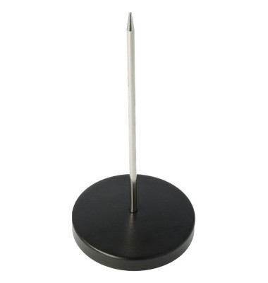 Zettelspießer E-29700 00, inkl. mit Schutzkappe, schwarz, Metall, mit Schutzkappe Zettelspießer E-29700 00, inkl. mit Schutzkappe, schwarz, Metall, mit Schutzkappe