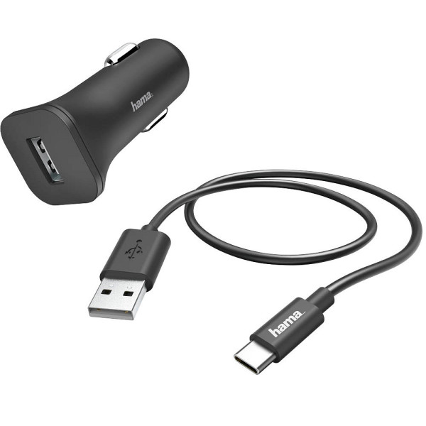 4047443446220 - Essential Line - Auto-Netzteil - (USB-Kabel) - 12 Watt - 24 A - Fast Charge (USB) - auf Kabel USB-C - Schwarz (00210581) 4047443446220 - Essential Line - Auto-Netzteil - (USB-Kabel) - 12 Watt - 24 A - Fast Charge (USB) - auf Kabel USB-C - Schwarz (00210581)