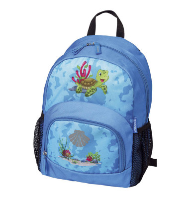 Kindergartenrucksack Schildkröte Kunstfaser blau