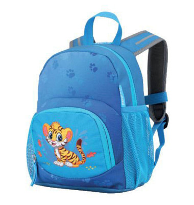 Kindergartenrucksack Mini Tiger Kunstfaser blau