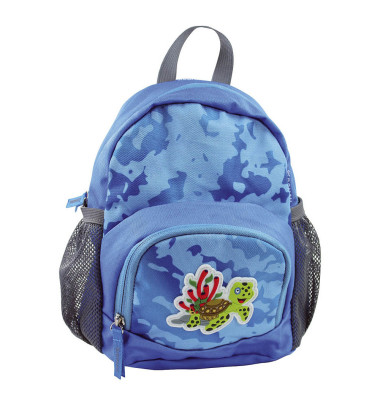 Kindergartenrucksack Mini Schildkröte Kunstfaser blau