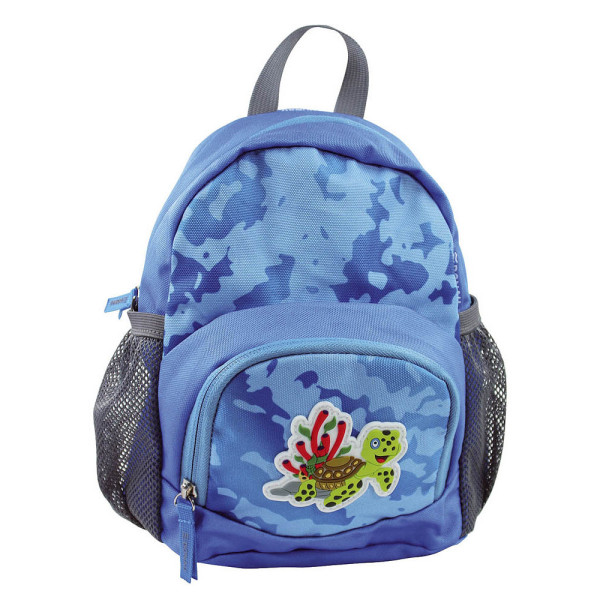 PBs Kindergartenrucksack Mini Schildkröte Kunstfaser blau 9004546425809 Donau 7291100-75