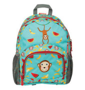 Kindergartenrucksack Affe Kunstfaser blau