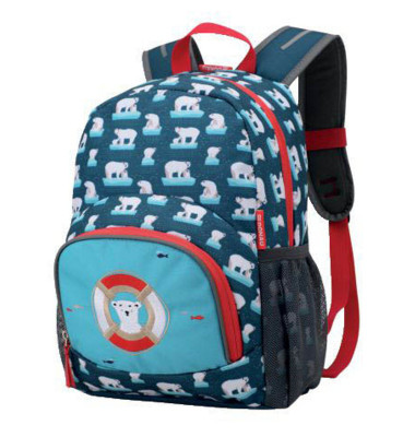 Kindergartenrucksack Eisbär Kunstfaser blau