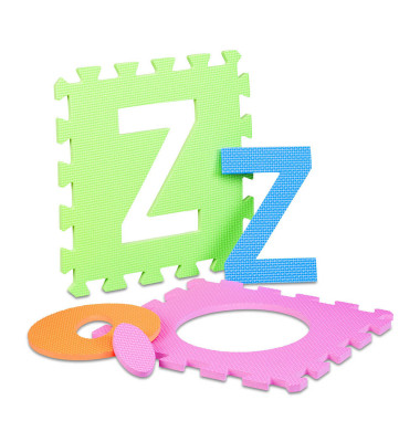 Puzzlematte ABC & Zahlen mehrfarbig 31,5 x 31,5 cm