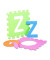 Puzzlematte ABC & Zahlen mehrfarbig 31,5 x 31,5 cm