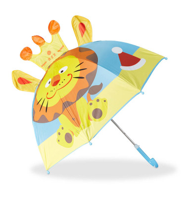 Kinder-Regenschirm Löwe blau