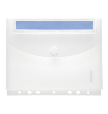 Dokumententasche Index 40169-04, A5, transparent farblos, Polypropylen (PP), Klettverschluss