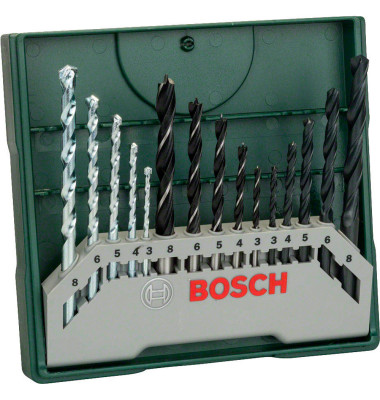 Mini-X-Line Bohrer-Set 15-teilig