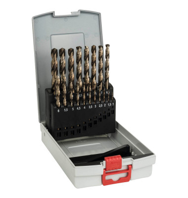Pro Box HSS-Cobalt-Legierung Metallbohrer-Set 19-teilig