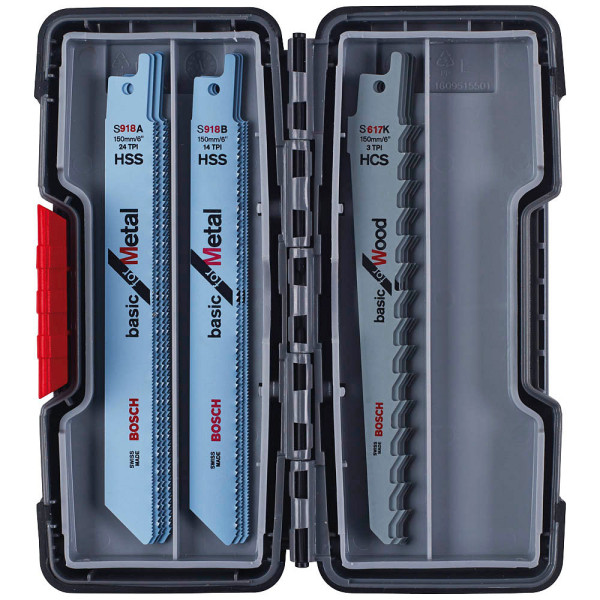 3165140846479 - AKTION BOSCH ToughBox Basic Wood Metal Säbelsägeblätter-Set 15-teilig 1 Set mit Prämie nach Registrierung