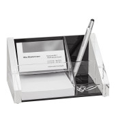 Schreibtisch-Organizer Acryl Exklusiv glasklar/schwarz