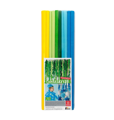Krepppapier Maritim farbsortiert 31 g/qm Krepppapier Maritim farbsortiert 31 g/qm