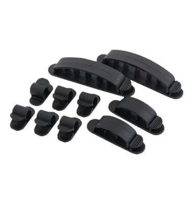 10 Kabelclips schwarz