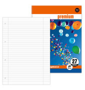 Collegeblock 734452270 Bring Farbe ins Leben, Muster, Lineatur 27 / liniert mit Rand innen/außen, A4, 90g, sortiert, 80 Blatt