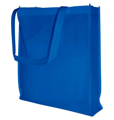 Stofftasche unbedruckt Kunstfaser blau