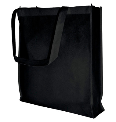 Stofftasche unbedruckt Kunstfaser schwarz
