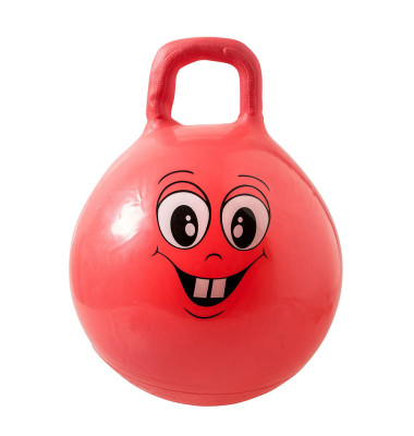 Hüpfball Happy Face rot Kunststoff 45,0-50,0 cm