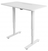 Sitz-Steh-Schreibtisch Sitness X Up Table 20, elektrisch höhenverstellbar, 59-125cm (H), 110x60cm (BxT), rechteckig, weiß / weiß