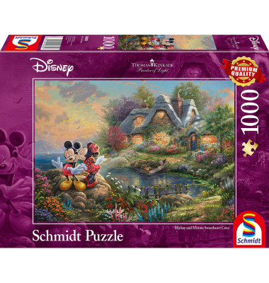 Thomas Kinkade Sweethearts Mickey & Minnie Puzzle 1000 Teile