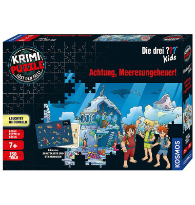 KRIMI-PUZZLE Die drei ??? Kids - Achtung, Meeresungeheuer! Puzzle 150 Teile