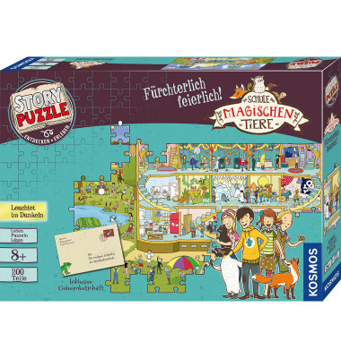 STORY PUZZLE Die Schule der magischen Tiere - Fürchterlich feierlich! Puzzle 200 Teile