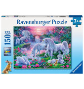 XXL Einhörner im Abendrot Puzzle 150 Teile