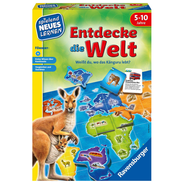 4005556249909 - Spielend Neues lernen - Ravensburger 24990 - Entdecke die Welt - Spielen und Lernen für Kinder Lernspiel für Kinder von 5-10 Jahren Spielend Neues L