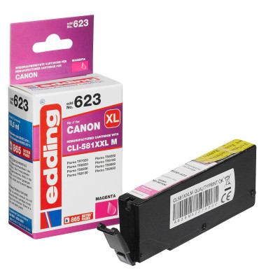 Druckerpatrone EDD-623 18-623 (kompatibel zu Canon CLI-581XXL M), magenta, ca. 865 Seiten