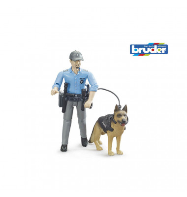 bworld 62150 Polizist mit Hund Spielfiguren-Set