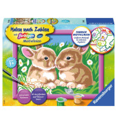 Malen-nach-Zahlen Niedliche Häschen