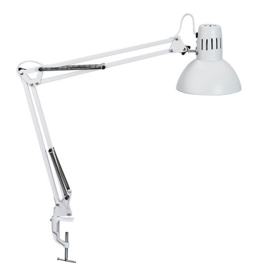 study Schreibtischlampe weiß mit Tischklemme