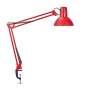 study Schreibtischlampe rot mit Tischklemme