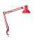 study Schreibtischlampe rot mit Tischklemme