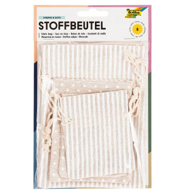 Stoffsäckchen Streifen und Punkte Stoffsäckchen Streifen und Punkte