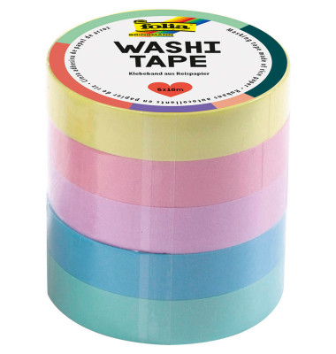Washi Tape UNI PASTELL Deko-Klebeband matt 10,0 mm x 10,0 m