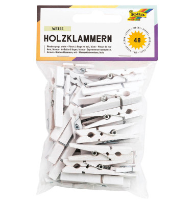 Holzklammern weiß