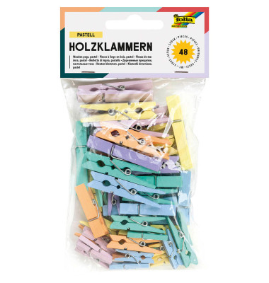 Holzklammern pastell farbsortiert